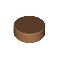 Lego Tile Round 1 x 1 / Medium Nougat