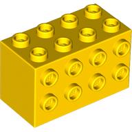 Lego Brick Special 2 x 4 x 2 with Studs on Sides / Yellow