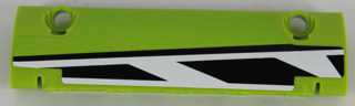 Lego Technic, Panel Curved 11 x 3 with Black and White Stripes Small Pattern Model Left Side (Sticker) - Set 8864