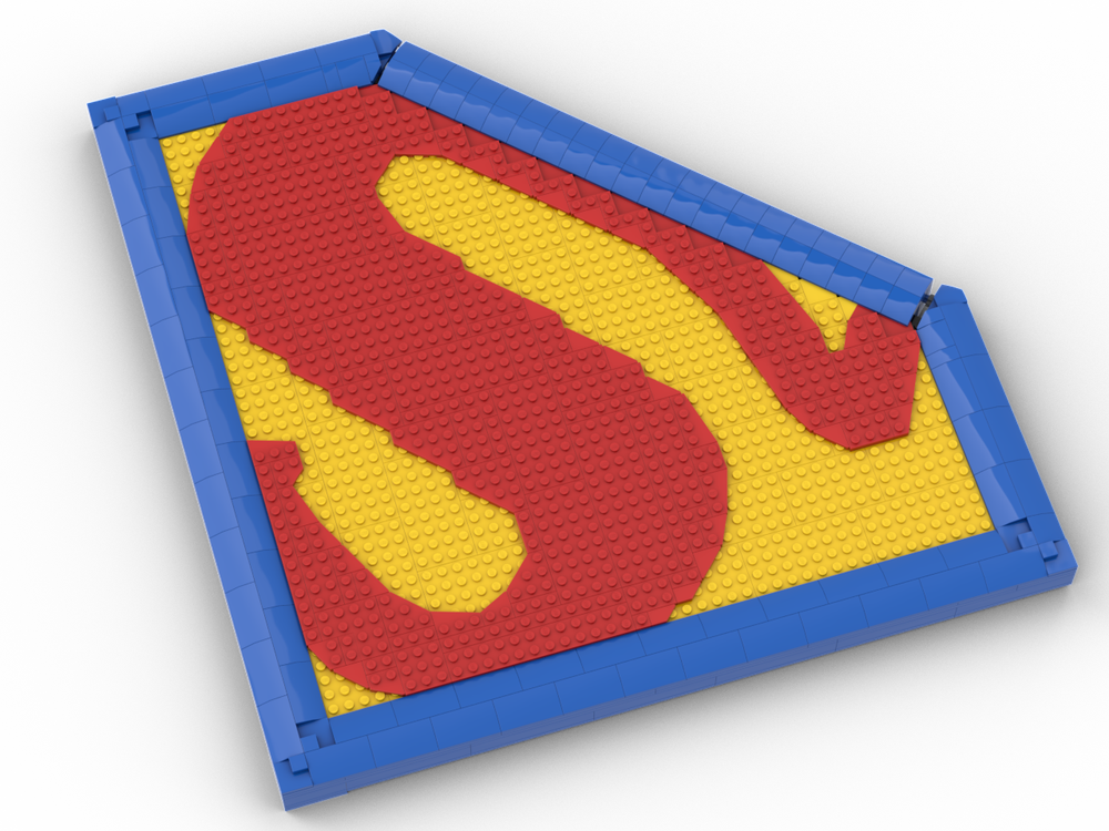 Lego Superman logo for on-wall display