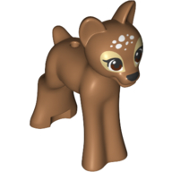 Lego Animal, Deer / Fawn with Brown Eyes Print / Medium Nougat