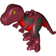 Lego Duplo Dinosaur Tyrannosaurus Rex Adult Large with Dark Green Stripes Print
