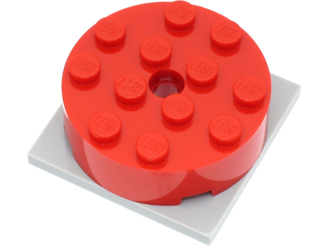 Lego Turntable 4 x 4 x 1 1/3 with Light Bluish Gray Square Base, Locking (87081 / 61485)