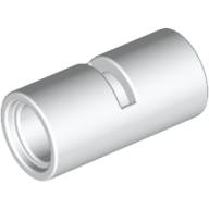 Lego Technic Pin Connector Round [Slotted] / White