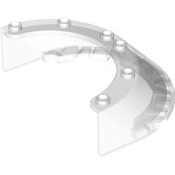 Lego Windscreen Round, Sloped 6 x 8 x 2 / Trans-Clear