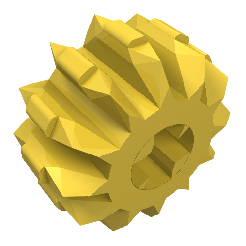 Lego Technic Gear 12 Tooth Double Bevel / Yellow