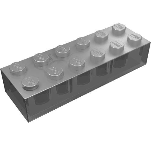Lego Brick 2 x 6 / Trans-Brown