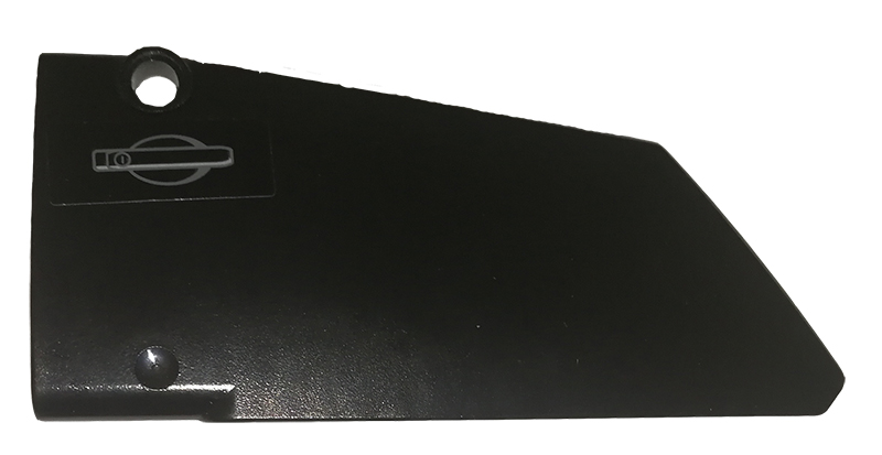 Lego Technic, Panel Fairing #17 Large Smooth, Side A with Door Handle Pattern (Sticker) - Set 8081 / Black