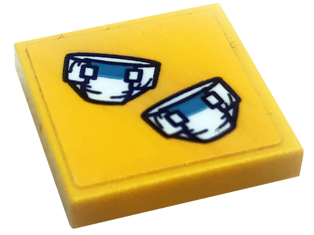 Lego Tile 2 x 2 with Diapers Pattern (Sticker) - Set 41318