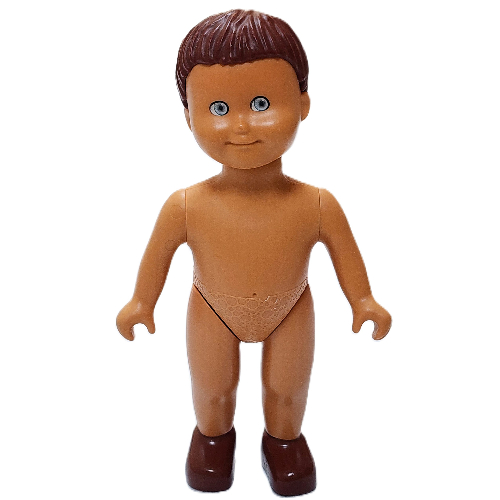Lego Duplo Doll Large, without Clothes, Boy Brown Hair / Nougat