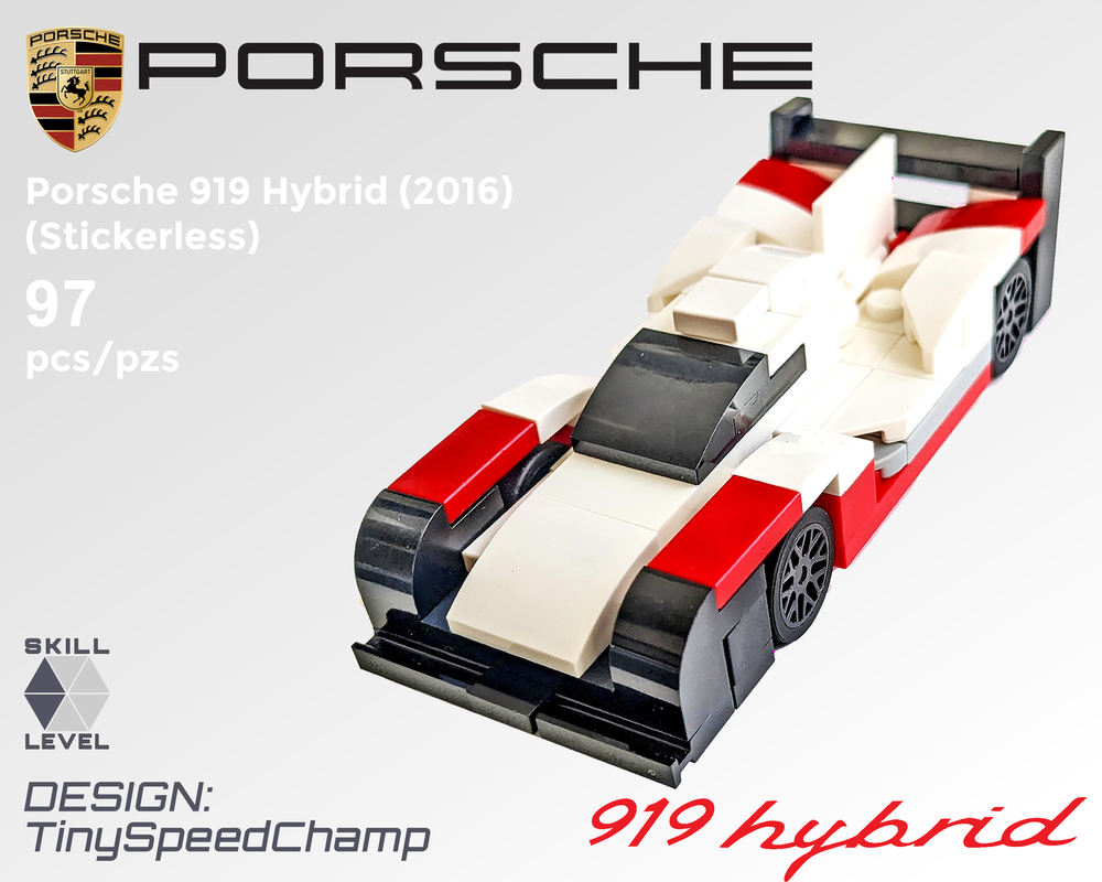 Lego Tiny Porsche 919 Hybrid 2016 (Stickerless)