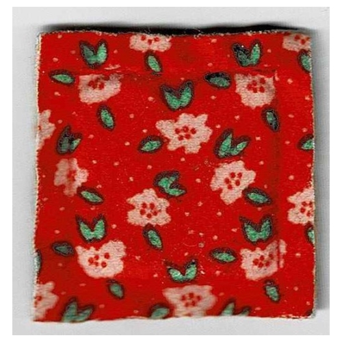 Lego Scala, Pillow 5 x 5 Small, Flowers, Leaves, Dots / Red