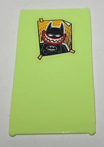 Lego Glass for Window 1 x 4 x 6 with Batman Poster with Joker Smile Pattern (Sticker) - Set 70912