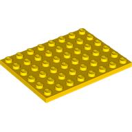 Lego Plate 6 x 8 / Yellow