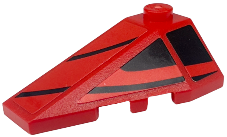 Lego Wedge 4 x 2 Triple Left with Black Stripes Pattern (Stickers) - Set 76916
