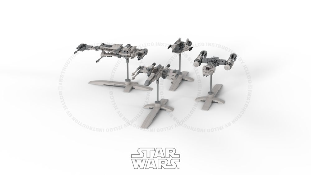 Lego Mini size Rebel Starfighters : Monochrome Edition V2.0