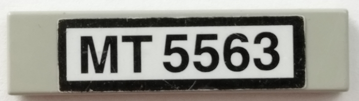 Lego Tile 1 x 4 with 'MT 5563' Pattern (Sticker) - Set 5563