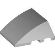 Lego Brick Wedged, Curved 4 x 3 No Studs [Plain] / Light Bluish Gray