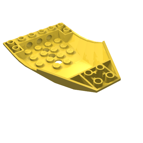 Lego Brick Wedged, Curved Inverted 10 x 6 x 2 Cockpit / Yellow