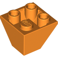Lego Slope Inverted 45° 2 x 2 Double Convex / Orange