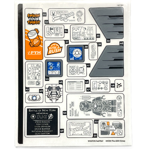 Lego Sticker Sheet 2 for Set 76269-1 / [No Color/Any Color]