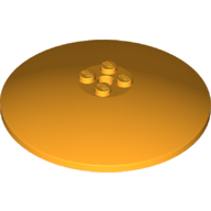 Lego Dish 8 x 8 Inverted [Radar], Solid Studs, Rounded Anti-stud Underside / Bright Light Orange