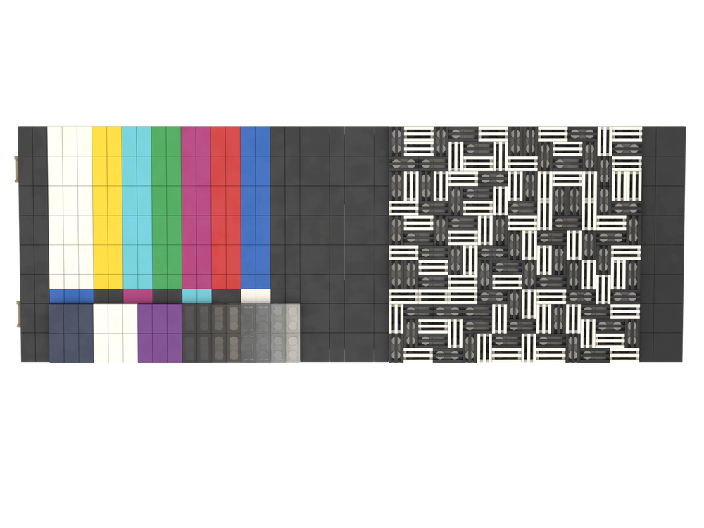 Lego NES TV Test Bars and Static