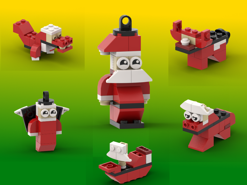 Lego Santa Ornament 6-in-1