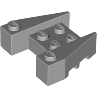 Lego Brick Wedged 3 x 4 [Stud Notches] / Light Bluish Gray