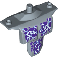 Lego Large Figure Torso, Chest Armor, Shoulder Studs with Dark Purple Spots and Medium Blue Veins Print