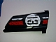 Lego Technic, Panel Fairing #20 Large Long, Small Hole, Side A with '13' in Circle over Red and White Stripe Pattern (Sticker) - Set 8140