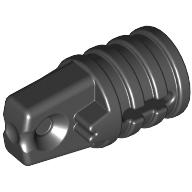 Lego Hinge Cylinder 1 x 2 Locking with 1 Finger and Axle Hole On Ends / Black