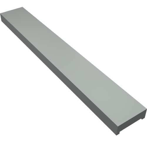 Lego Vehicle Track, Train, Level Crossing Center Rail Cap Insert 2 x 14 x 2/3 / Light Gray