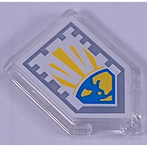 Lego Tile Special 2 x 3 Pentagonal with Nexo Power Shield Print - Globe of Light