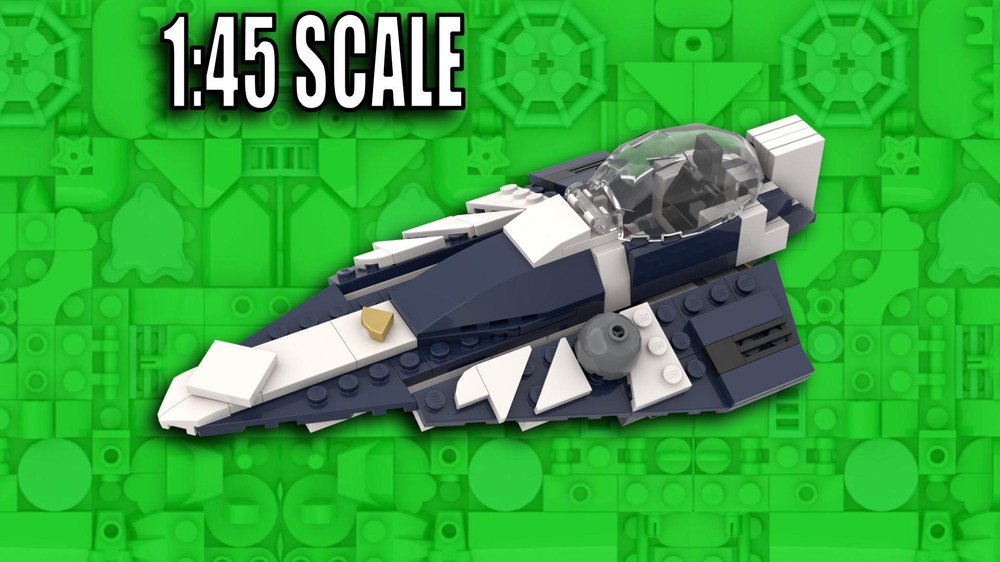 Lego Minifig-Scale Plo Koon's Delta 7 Starfighter