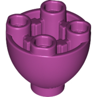Lego Brick Round 2 x 2 x 1 1/3 Inverted / Magenta