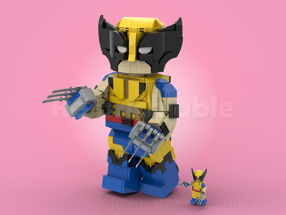 Lego Wolverine (Up scaled minifigure)
