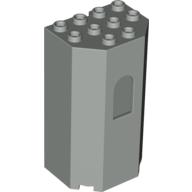 Lego Panel 3 x 4 x 6 with Arched Window / Light Gray