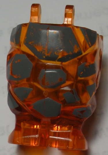 Lego Body Rock Monster with Dark Bluish Gray Pattern / Trans-Orange