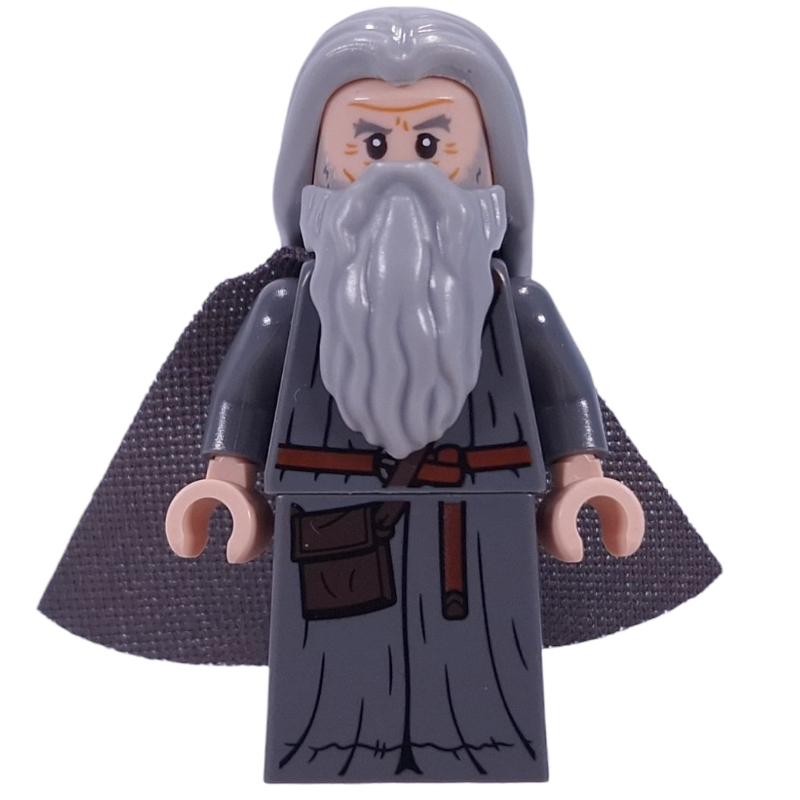 Lego Gandalf the Grey, Light Bluish Grey Hair, Cape