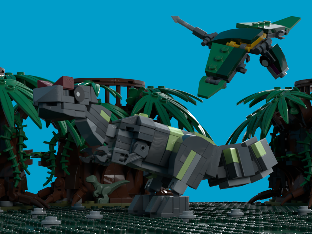 Lego Juvenile Allosaurus and Dimorphodon