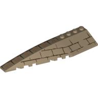 Lego Brick Wedged, Curved 12 x 3 Left with Bricks and Hieroglyphs Print