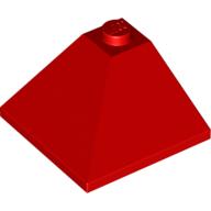 Lego Brick Sloped 33° 3 x 3 Double Convex / Red
