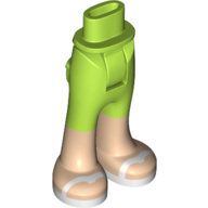 Lego Minidoll Hips and Trousers with Back Pockets and White Sandals / Lime
