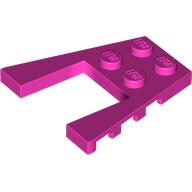 Lego Wedge Plate 4 x 4 with 2 x 2 Cutout / Dark Pink