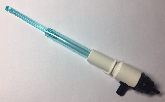 Lego Water Extension Cylinder with Black Handle and Trans-Light Blue Bar and Tube