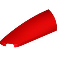Lego Brick Round, Curved Double 1 x 4 with Stud Notch Left / Red