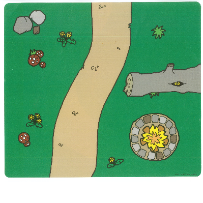 Lego Playmat, Duplo, Curved Road, Firepit / Curved Road, Pond Print