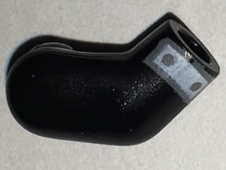 Lego Arm, Right with White Cuff Pattern / Black