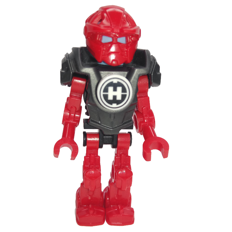 Lego Furno in Pearl Dark Gray Armor, Bright Light Blue Head